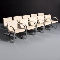 Set of 10 Mies van der Rohe Leather BRNO Arm , Dining Chairs - Sold for $6,080 on 12-03-2022 (Lot 1006).jpg